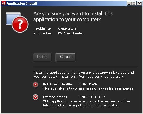 Installation FX StartCenter Schritt 4
